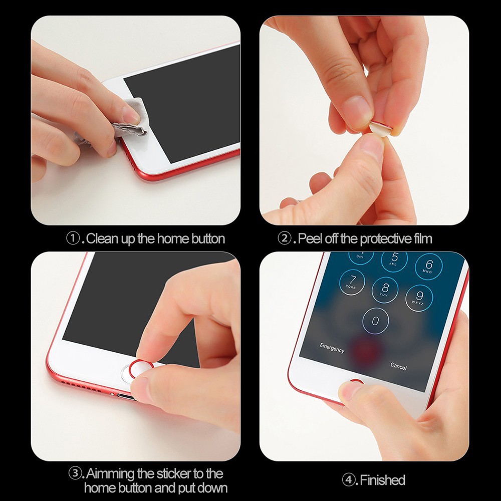 Miếng dán nút bấm họa tiết hoạt hình 3D độc đáo thích hợp cho điện thoại iPhone