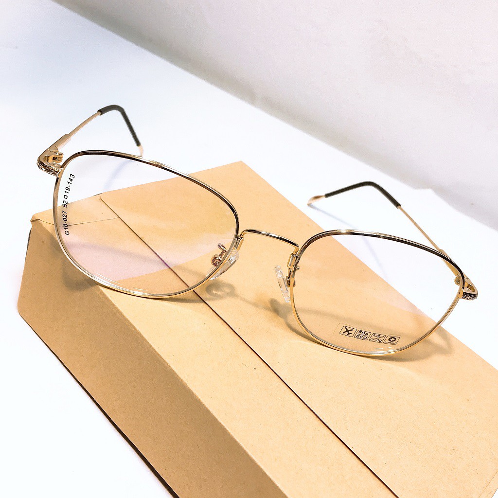 Gọng kính kim loại g10-027 nhận cắt kính cận viễn theo yêu cầu | BigBuy360 - bigbuy360.vn