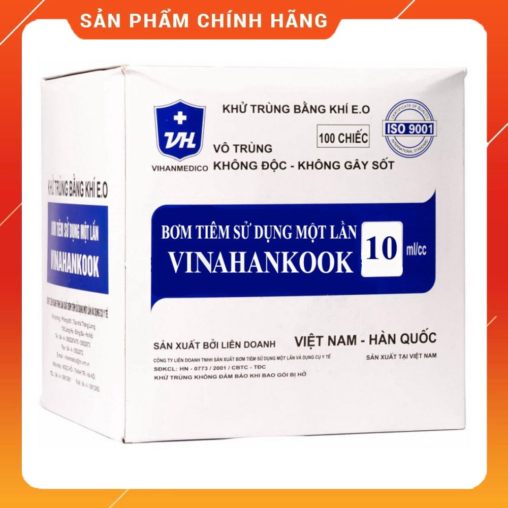 Bơm tiêm Vinahankook 10cc/10ml(h/100c)