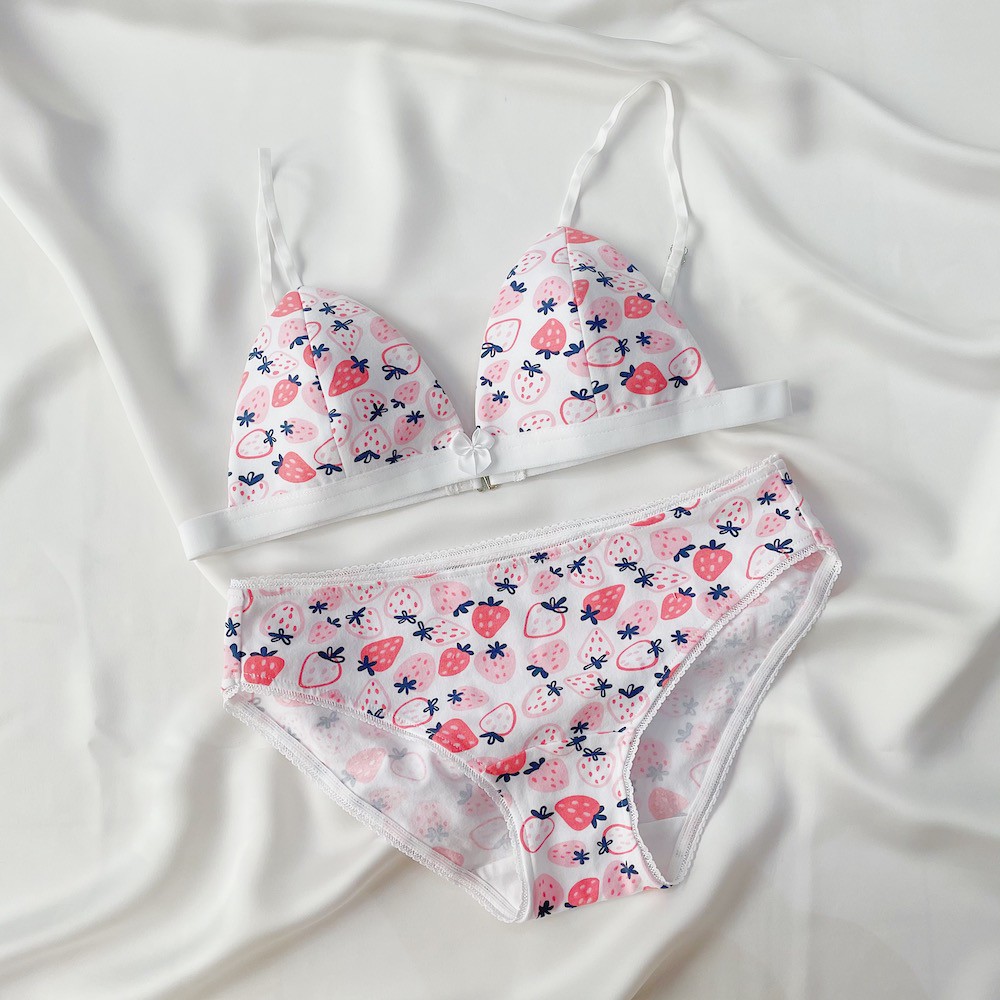 Bộ đồ lót áo không mút Cotton Candy Sky thiết kế - Quả dâu | BigBuy360 - bigbuy360.vn