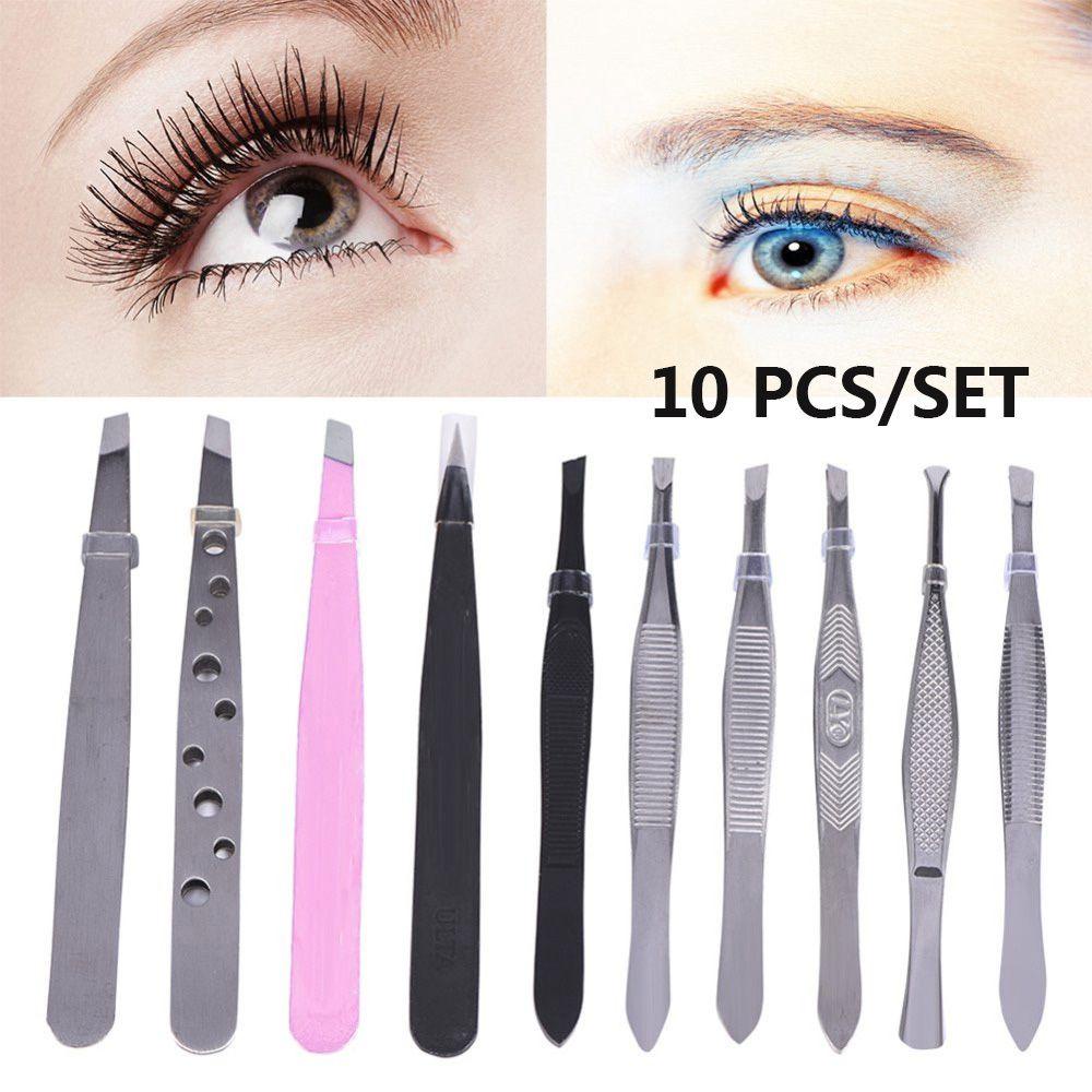 XIANTIN Set 10 Nhíp Nhổ Lông Mày Chuyên Nghiệp Chất Lượng Cao