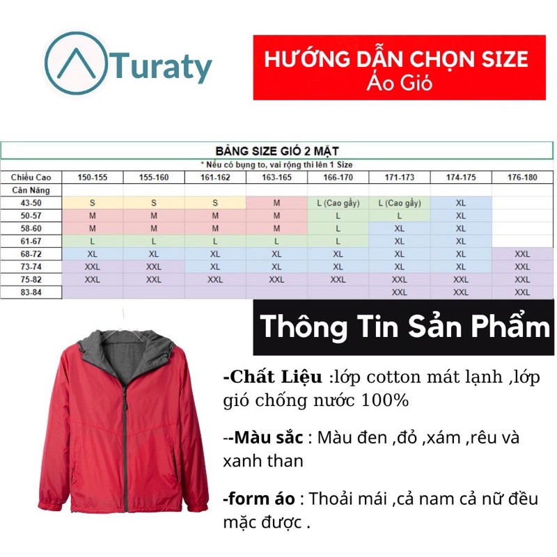 [Hàng Cao Cấp] Áo gió 2 Mặt Lót Cotton Mát Lạnh Thấm Hút Mồ Hôi ,Dành Cho Cả Nam Và Nữ