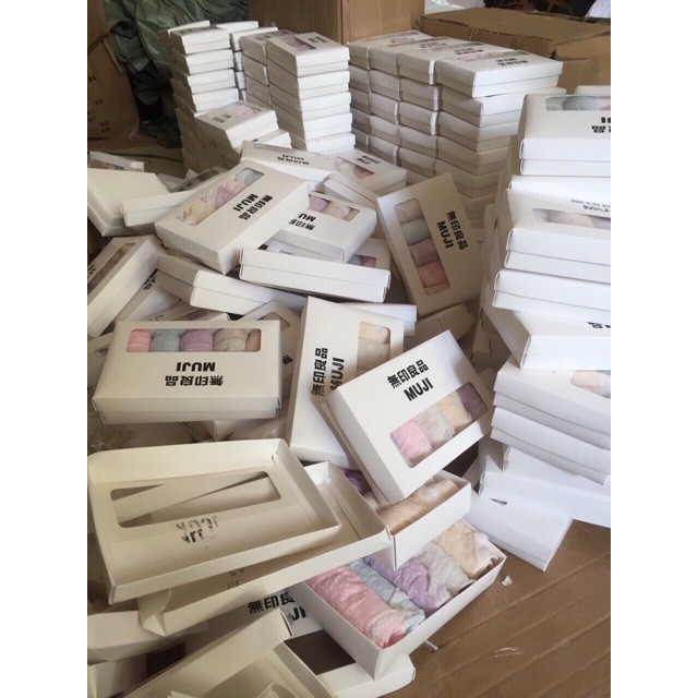 Hộp 5 quần lót nữ MUJI cực xinh chất cotton viền ren HÀNG TỐT | BigBuy360 - bigbuy360.vn