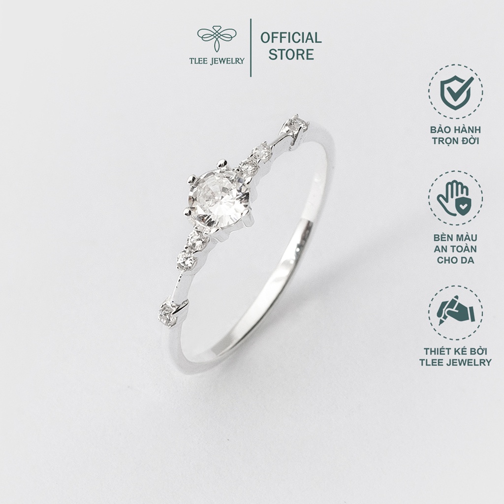 Nhẫn bạc nữ TLEE Snow Princess Nor nạm đá lấp lánh TleeJewelry A0163