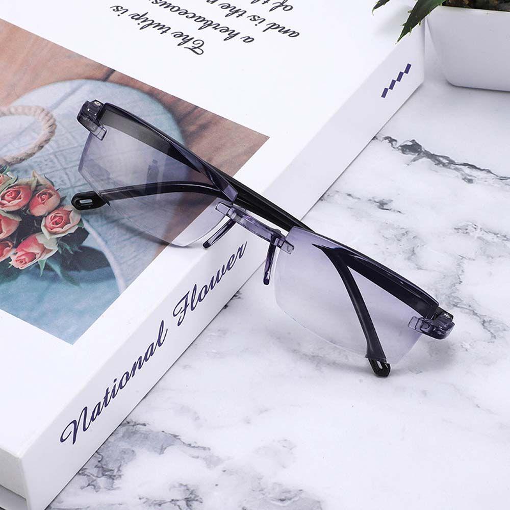 Kính Đọc Sách Không Viền Chống Bức Xạ Màu Sắc Thời Trang Cho Nam