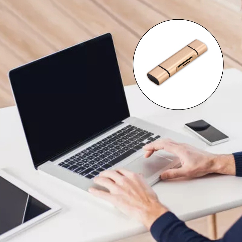 Đầu Đọc Thẻ Nhớ Micro USB Type C Mircro Bằng Hợp Kim