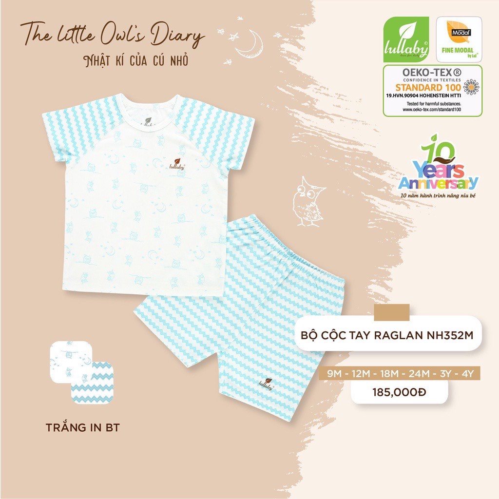 Bộ Cộc Tay Raglan Lullaby NH352M