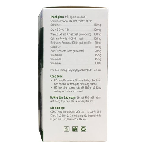 {Mua 3 tặng 1+ tặng khóa học} Cốm sữa tảo non G-Brain - Hỗ trợ bổ sung DHA, các Vitamin hỗ trợ phát triển não bộ cho trẻ