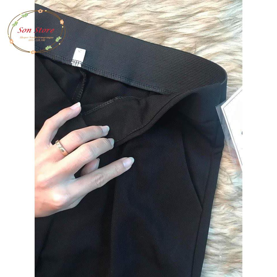 Quần baggy công sở basic chun sau khoá sườn | BigBuy360 - bigbuy360.vn