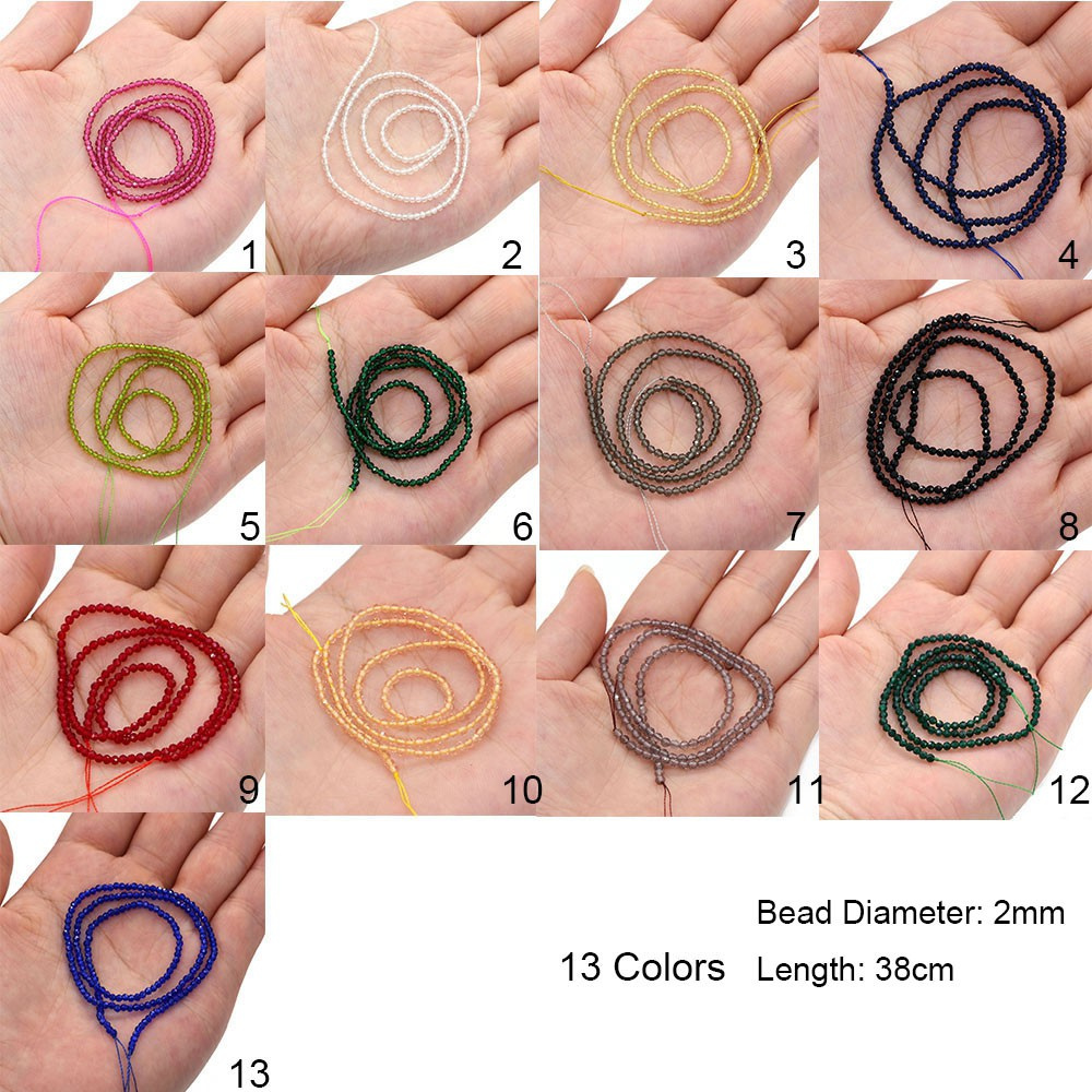Hạt Ngọc Hồng Lựu Tự Nhiên 2mm 13 Kiểu Dùng Làm Trang Sức DIY|Vòng cổ Thời Trang Dài 38cm|Làm Vòng Tay