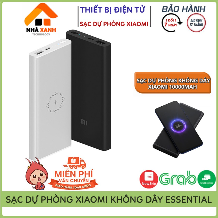 Sạc Dự Phòng Không Dây Xiaomi Polymer 10000mAh 2021, Tích Hợp Sạc Nhanh QC 3.0, Bảo Hành 12 Tháng Lỗi Do Nhà Sản Xuất