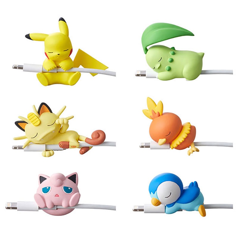 Bộ Phụ Kiện Bảo Vệ Đầu Sạc Usb Hình Pokemon Go Dễ Thương