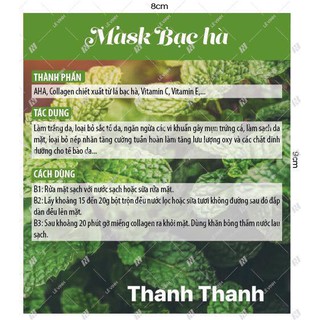 Gói 1000g bột đắp mặt nạ bạc hà nguyên chất handmade