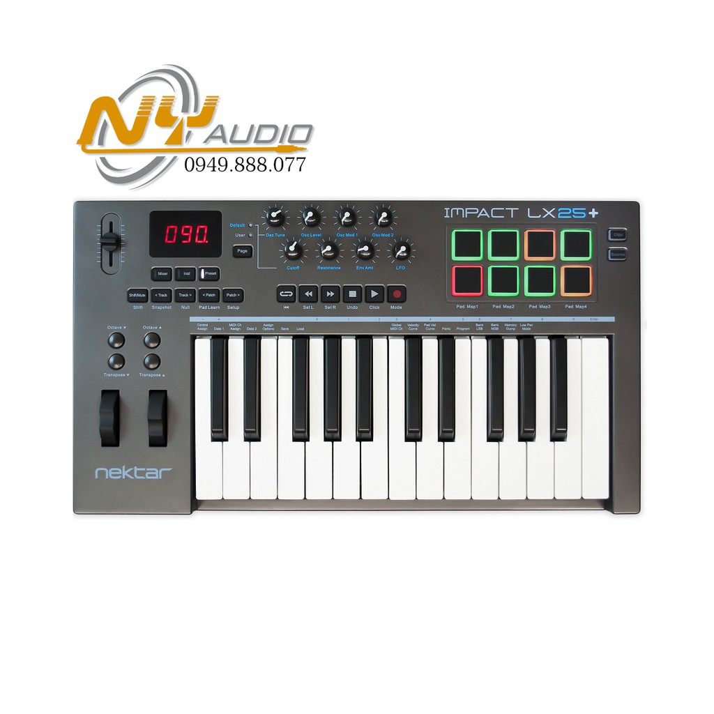 thiết bị sản xuất nhạc Nektar Impact LX25 Midi Controller