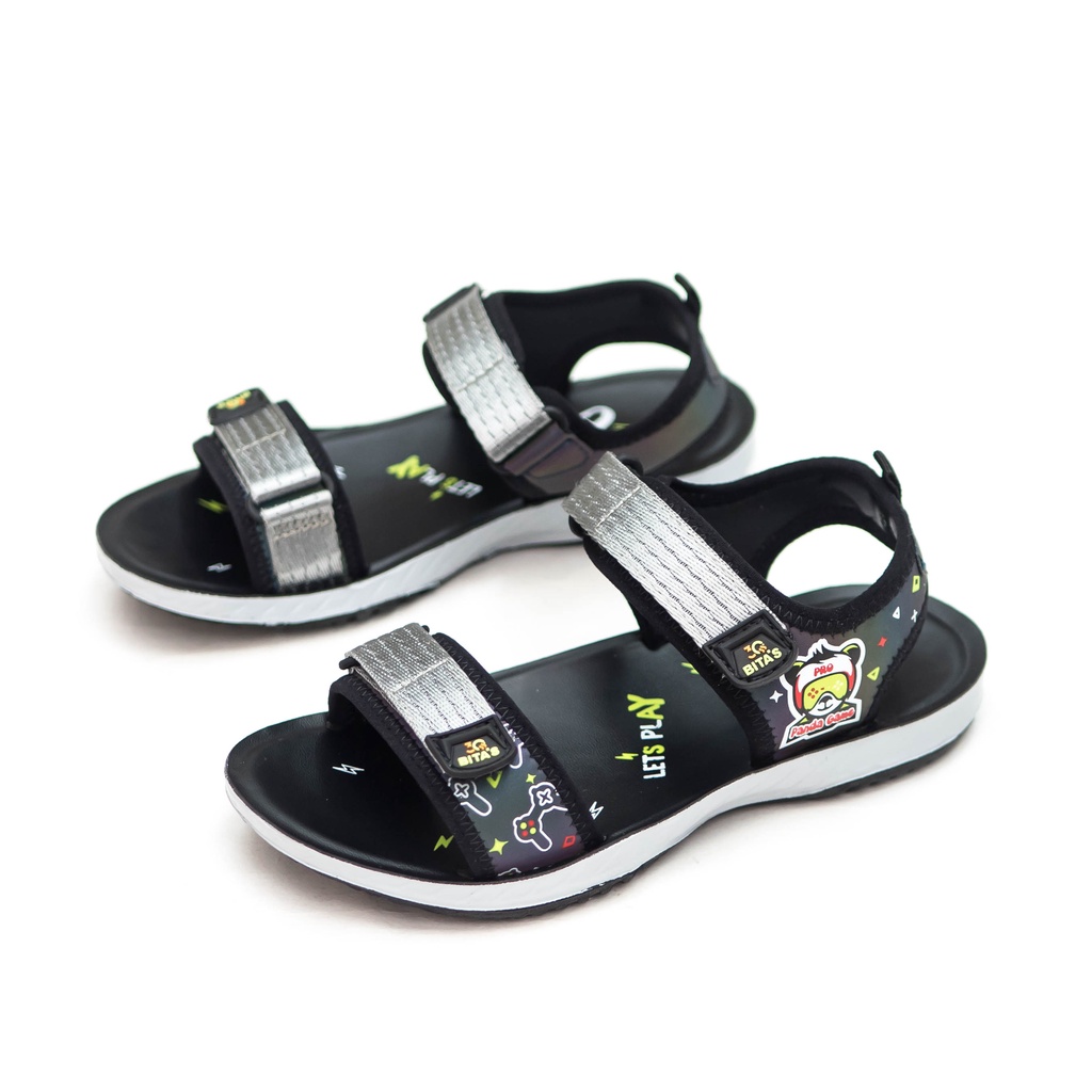 GIÀY SANDAL QUAI HẬU HỌC SINH BÉ TRAI BITA'S ĐẾ BẰNG SEN.61 (ĐỎ + XANH DƯƠNG + XÁM) - BITAS