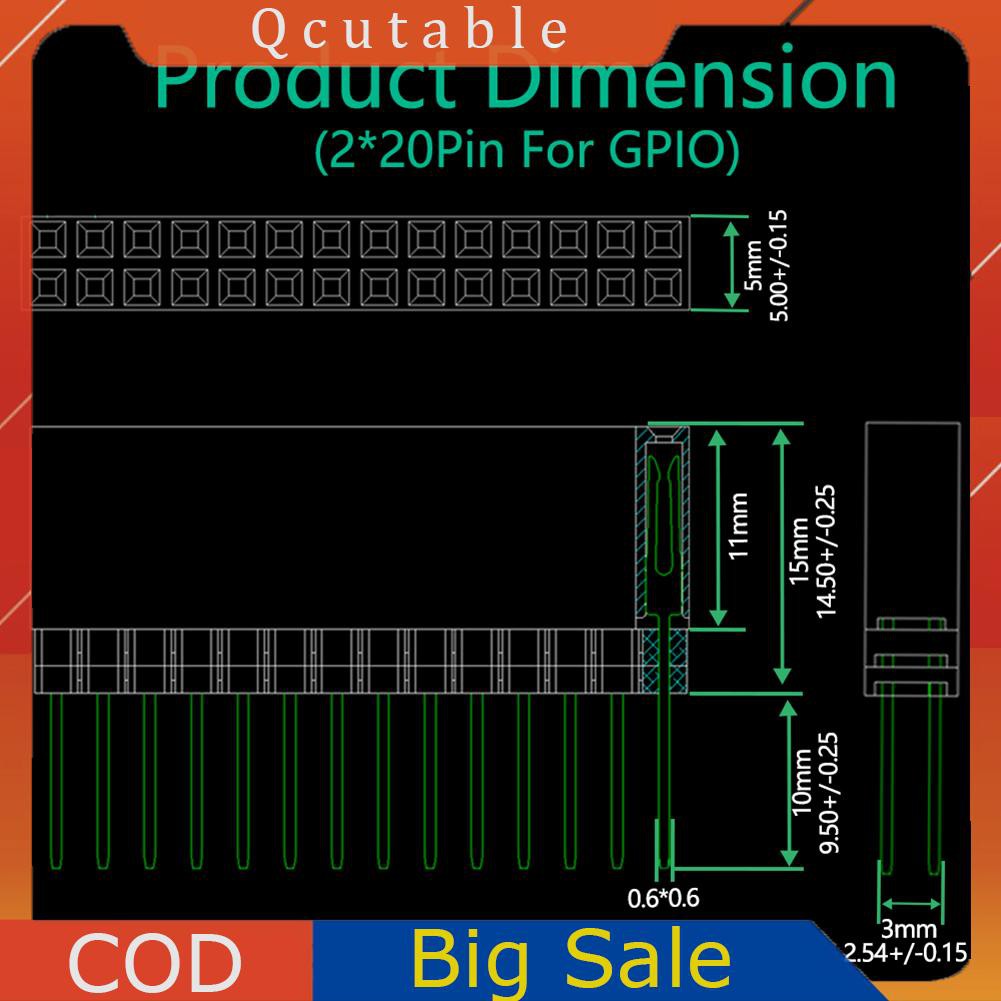 Bộ 2 Đầu 20 Pin Gpio Cho Raspberry Pi A + / Pi Model B + / Pi 2 Pi 3