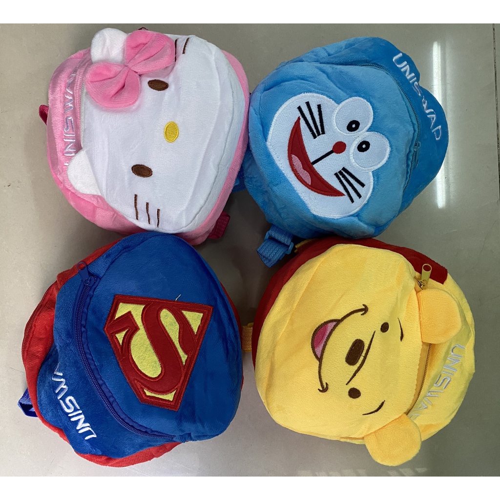 Balo UNISWAP hoạt hình siêu đáng yêu nhiều mẫu vải nhung mịn cho bé mầm non - mẫu giáo