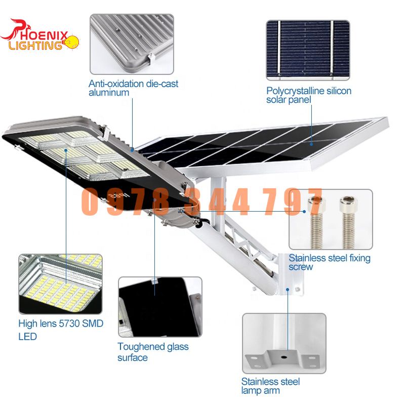 Đèn Năng Lượng Mặt Trời Cao Cấp Solar Light - Đèn Bàn Chải - Chính Hãng - BH 12 Tháng