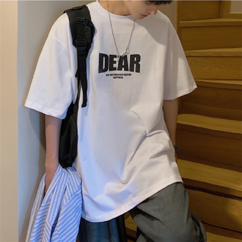 Áo Thun Nam Ngắn Tay Cổ Tròn In Chữ Thời Trang Size S-8XL