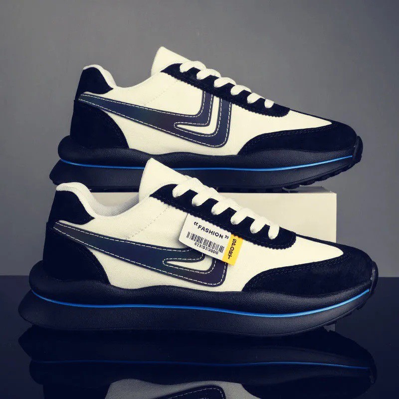 Giày Thể Thao Sneaker Nam Sườn 1 Vạch Phản Quang Kiểu Dáng Xu Hướng Mới