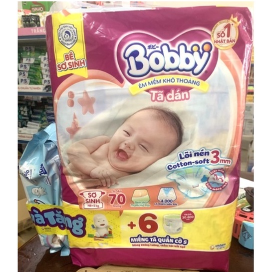 Tã Dán Sơ Sinh Bobby Size Xs(42)-Xs(70)