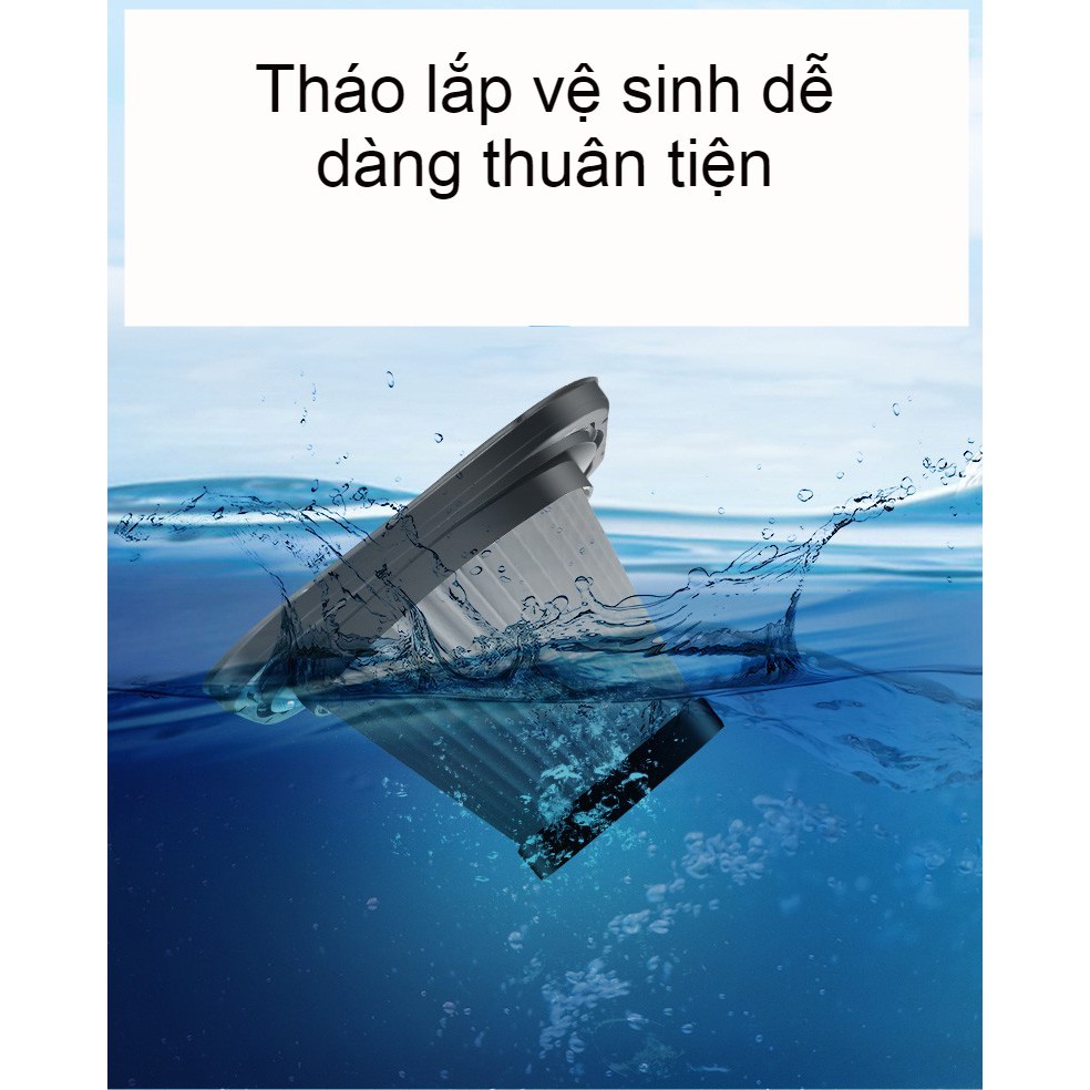 [Mã ELHA22 giảm 6% đơn 300K] Máy Hút Bụi Ô Tô Cao Cấp Aikesi 4 Đầu Hút Chuyên Dụng Lực Hút 4000Pa Pin 2000mAh