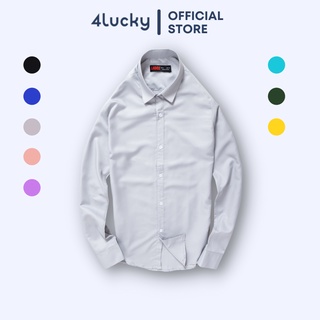 Áo sơ mi nam trơn đủ màu 4Lucky - 780, chất lụa không nhăn, thoáng mát