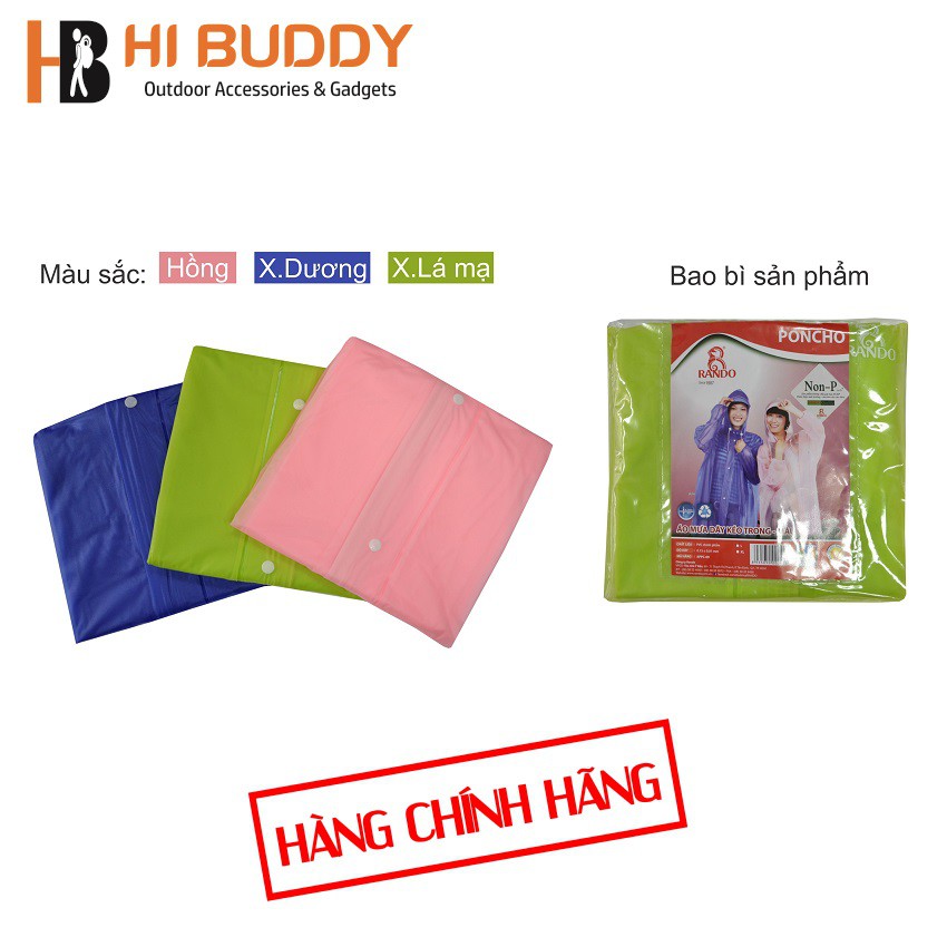 Áo Mưa Rando Dây Kéo | Màu Sắc Trẻ Trung | hibuauto