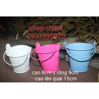 Xô thiếc mini dùng cắm hoa