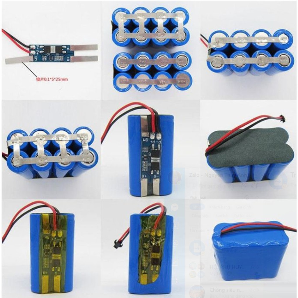 BMS sạc bảo vệ pin sắt Li-ion 2S 10A 8.4V