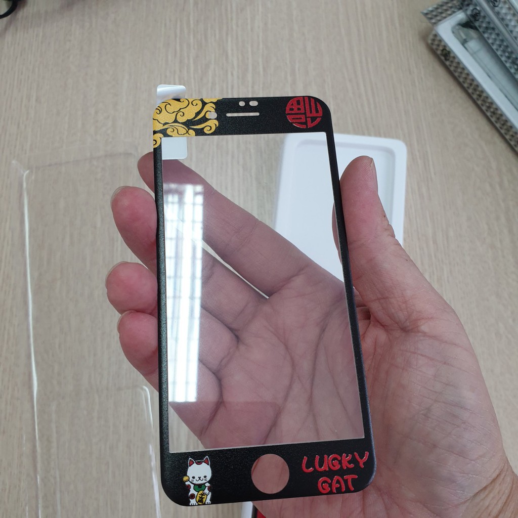 Kính cường lực full màn 3D WK hoa văn, độ cứng 9H dành cho iphone 6,iphone6s,iphone 7,iphone8 tặng kèm ốp chống sốc