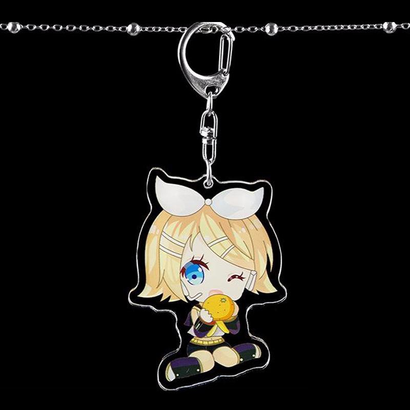 ( Mica trong acrylic ) Móc khóa RIN & LEN ver tóc vàng quà tặng xinh xắn dễ thương anime chibi