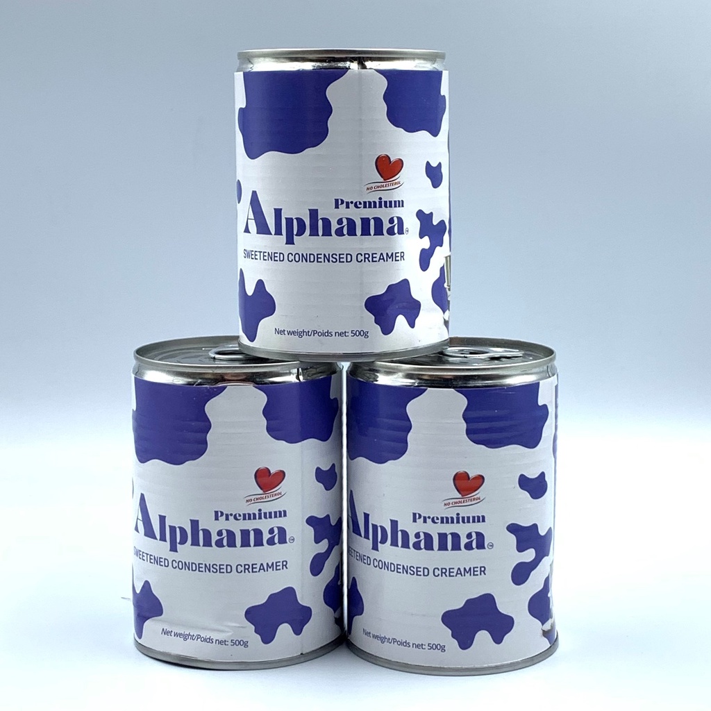 Hàng Móp Sale Rẻ - Combo 3 lon sữa đặc có đường Premium Alphana 500g/lon, giàu vitamin, thơm béo, nắp khui tiện lợi
