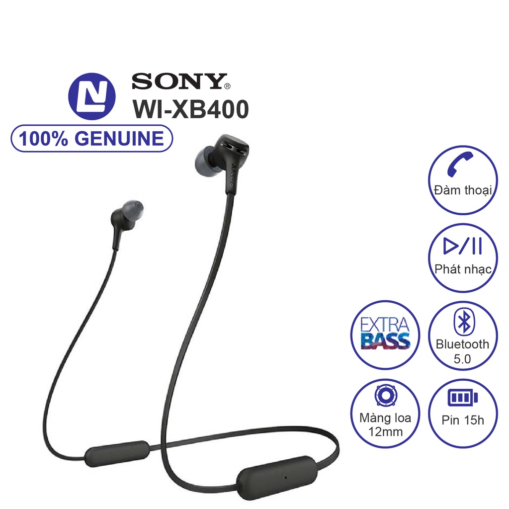 NEW Full box - Sony WI-XB400 Tai nghe In-ear - không dây - EXTRA BASS