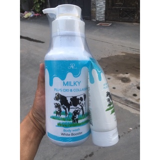 Combo 1 set sữa tắm bò gluta milky thái lan date 11/2022