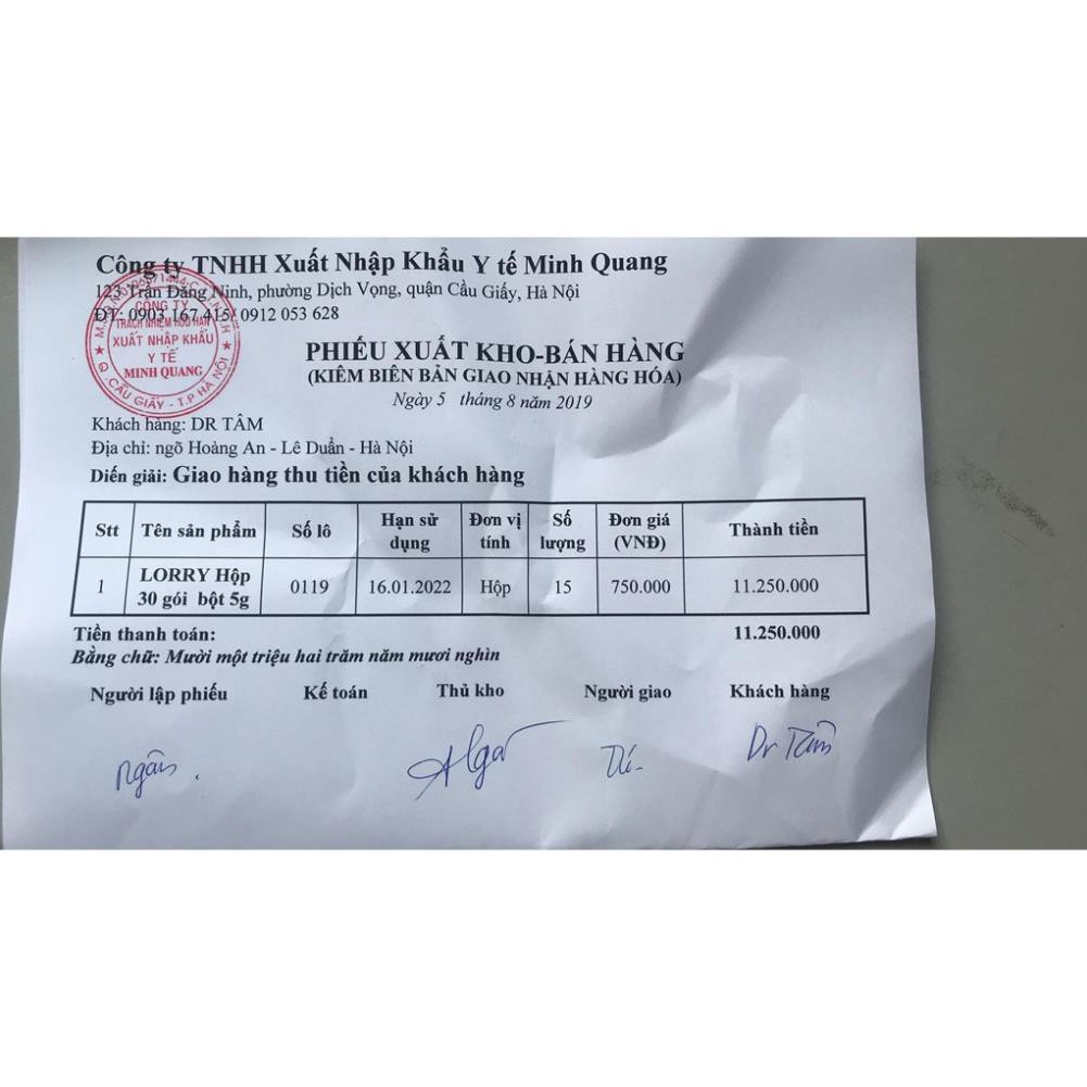 Lorry - hỗ trợ tăng cường khả năng sinh sản nam giới