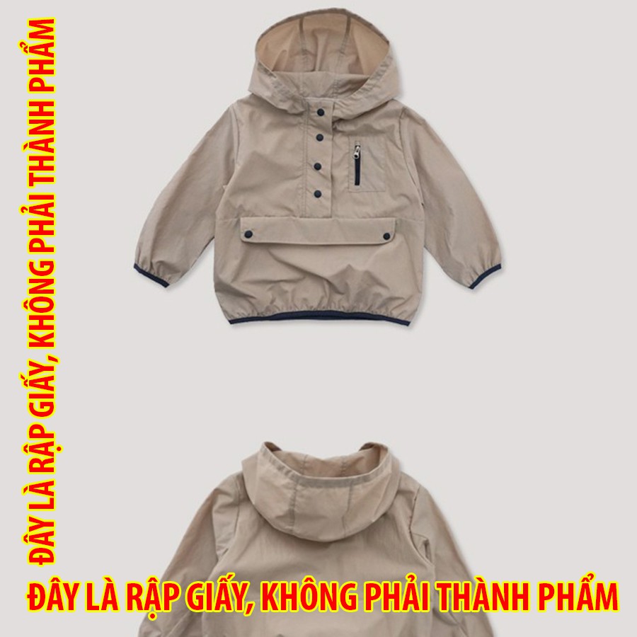 Rập giấy 30061 - Áo khoác gió túi Doreamon