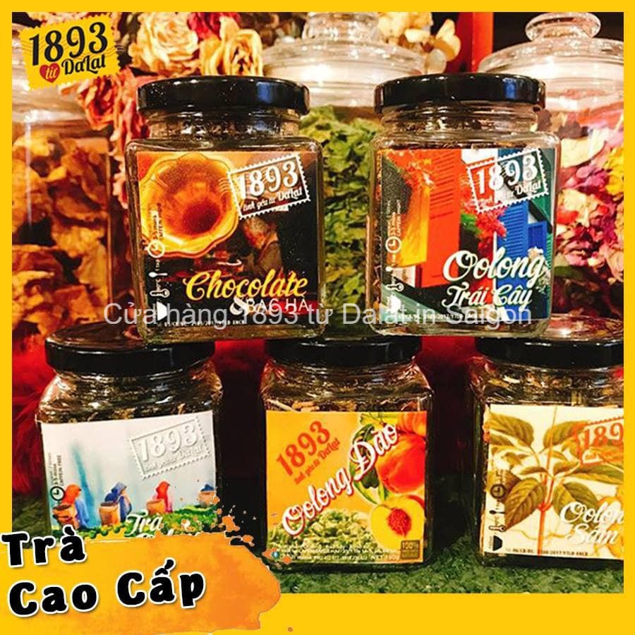 Trà Olong Đà Lạt 1893 hủ thủy tinh cao cấp 80gr, trà ngon uống mỗi ngày