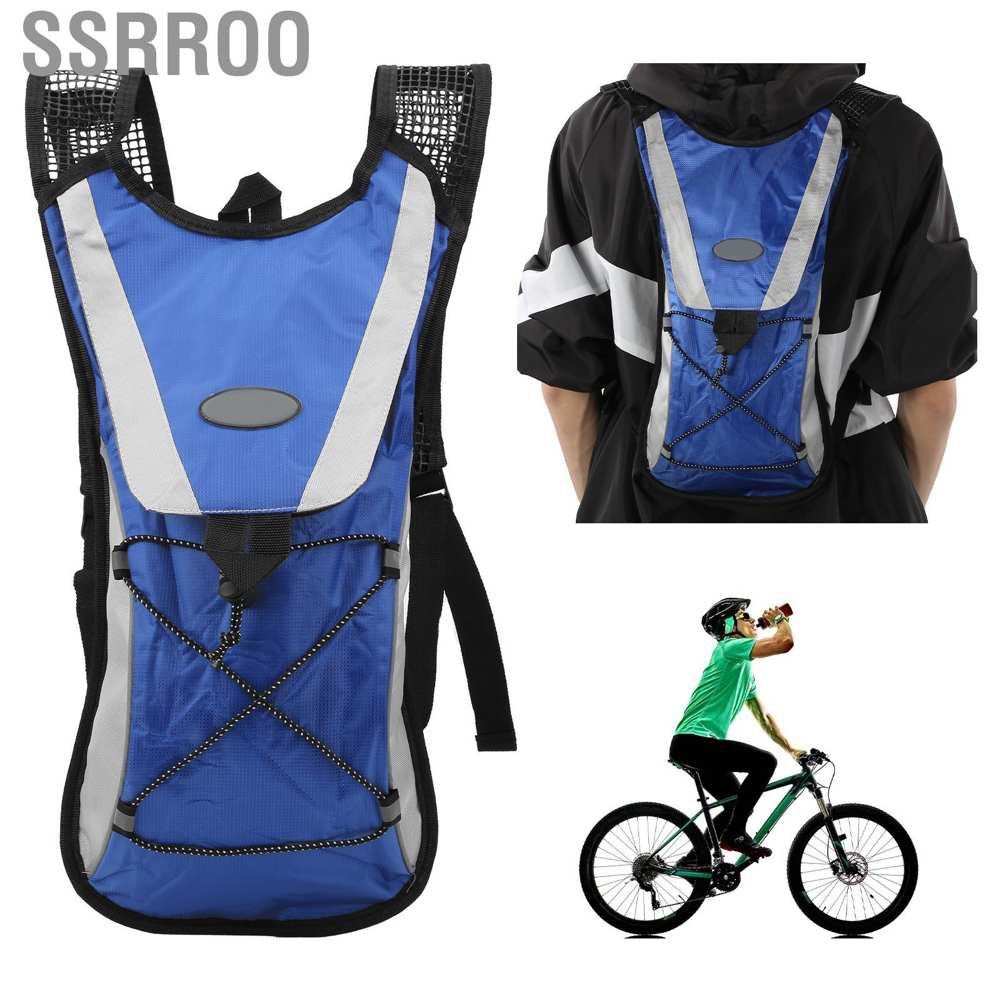 Ssrroo Waterproof Camping Cycling Backpack Portable Sports Bike Hydration Bag 2L Blue