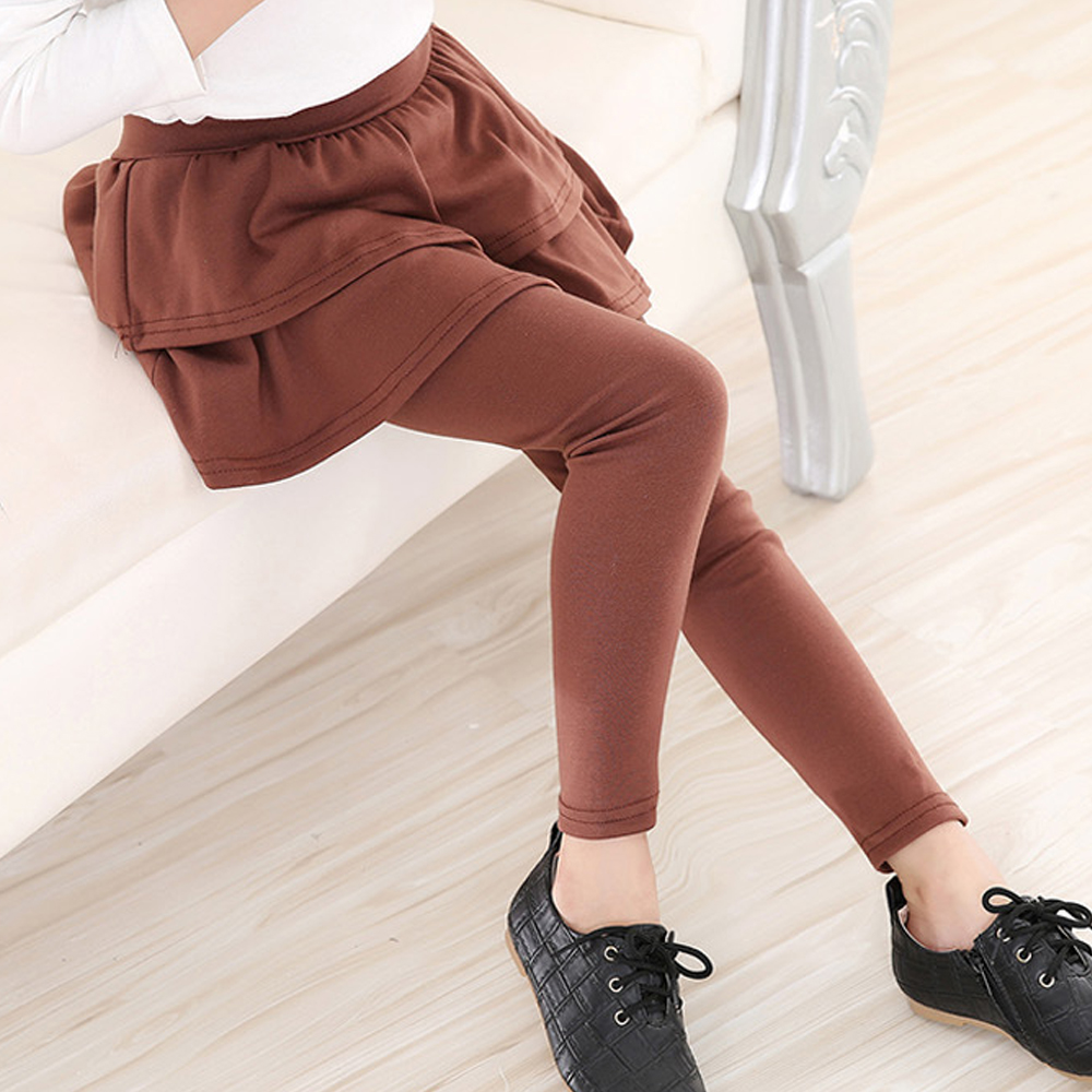 Quần Legging Phối Chân Váy Xòe Nhiều Màu Cho Bé Gái