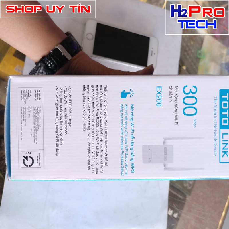 Bộ Kích Sóng Wifi Repeater 300Mbps Totolink EX200 - Hàng Chính Hãng