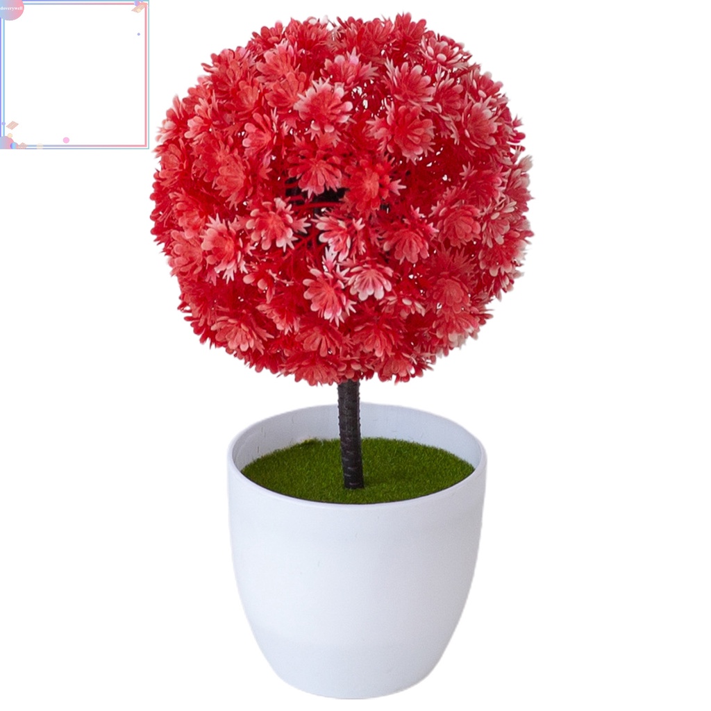 Chậu cây bonsai giả nhiều màu sắc trang trí văn phòng