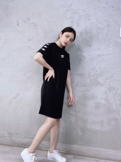 Váy Adidas đen logo tay[full tag code]