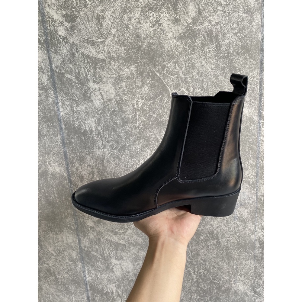 Giày thời trang nam Heels Chelsea Boots chất liệu da bò nguyên tấm đế cao su đúc nhiệt độn 4.5cm | BigBuy360 - bigbuy360.vn