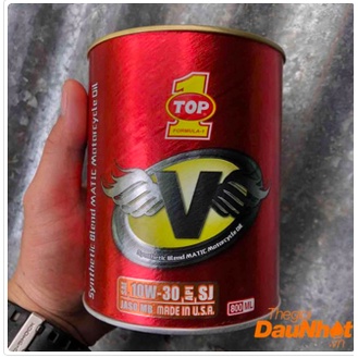 Dầu nhớt TOP 1 Super V 10w30 800ml (lon hồng) cho xe ga