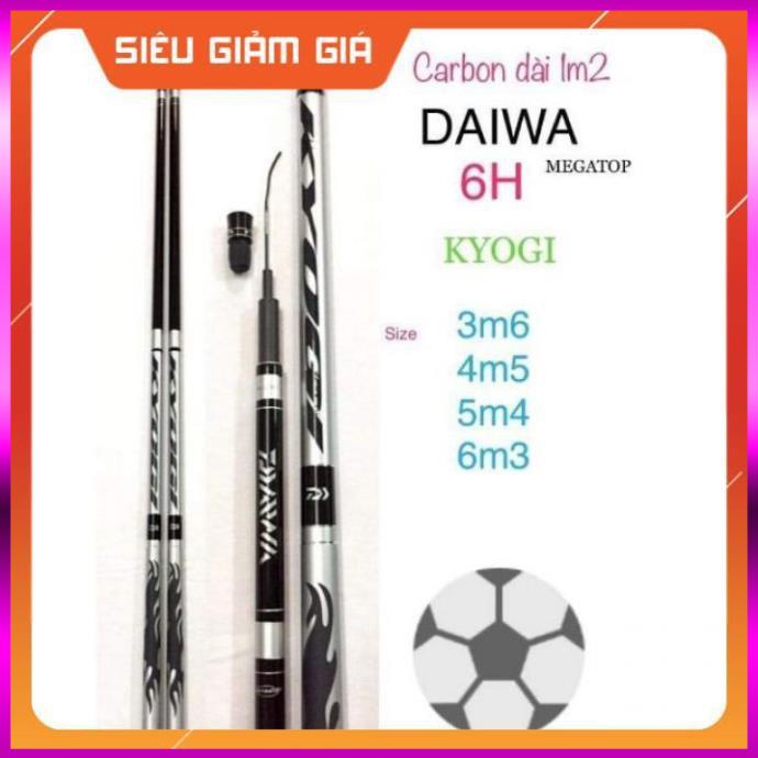 ⭐  [CACBON Xoắn] Cần Câu Tay Cần Câu Đơn DAIWA KYOGI 6H Đủ Size