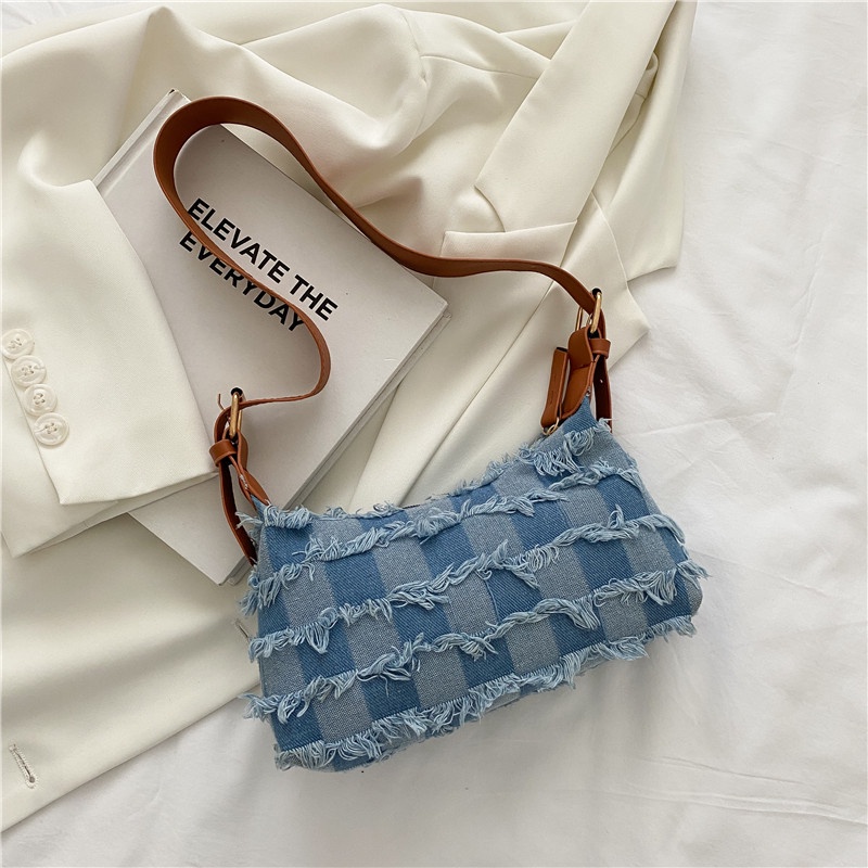 Túi Xách Đeo Vai Họa Tiết Kẻ Sọc Ca Rô Thời Trang Mùa Hè Dành Cho Nữ 2022