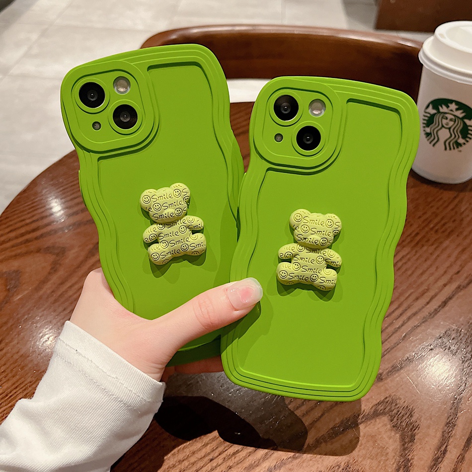 Ốp Điện Thoại Silicon Dẻo Hình Gấu 3D Cho iPhone 14 13 11 12 Pro MAX Mini 6 6s 7 8 Plus 7Plus 8Plus X XR XS MAX 11Pro