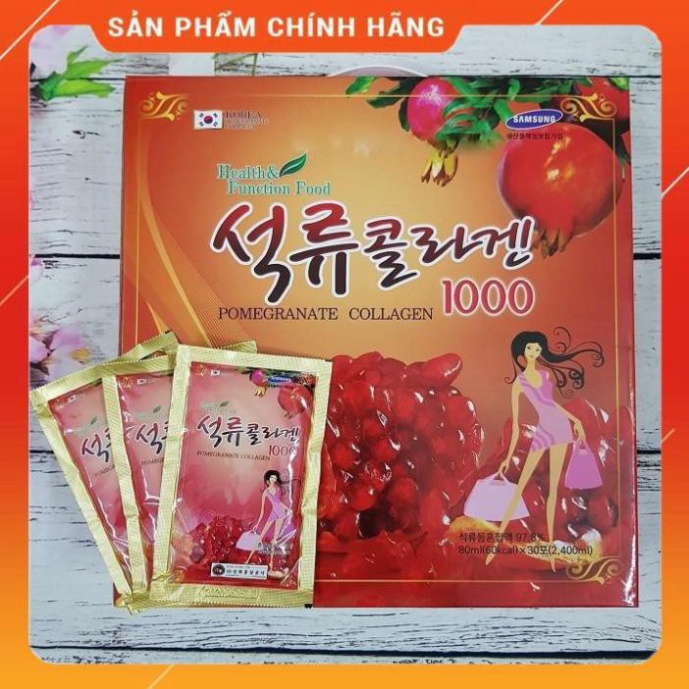 Nước Lựu Collagen Cao Cấp Hàn Quốc, Hộp 30 gói [ Hàng Mới Về ]