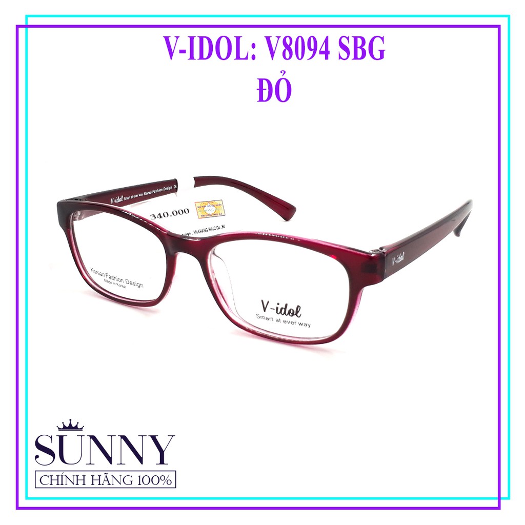 Gọng kính chính hãng V-idol V8094 màu sắc thời trang, thiết kế dễ đeo bảo vệ mắt